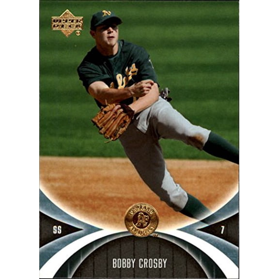 2005 UD Mini Jersey Collection #48 Bobby Crosby MLB Baseball Trading Card