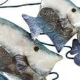 thumbnail image 2 of Capiz & Metal Angelfish & Banner Fish School Wall Art Blue/White 15x15x4", 2 of 4