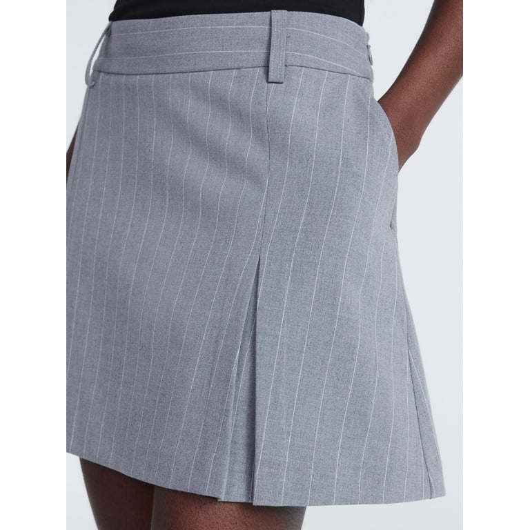 Scoop Women's Pinstripe Pleated Mini Skirt, Sizes 0-20
