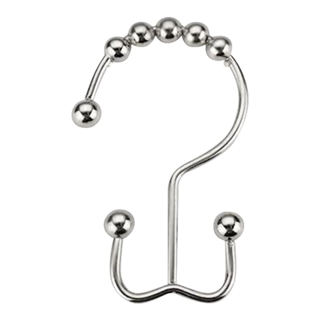 TIELUTT Stainless Steel Shower Curtain Hook Silent Gourd Hook Curtain Rod Slide Rail Accessories Bathroom Organizer under Towel Racks for Bathroom Boho Bathroom Rugs Beach Towel Clips Towel Warmer Ra