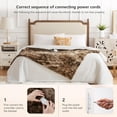 thumbnail image 3 of Heated Blanket Electric Queen - 84x90，5 Gears Auto-Off 10 Heat Levels Heat Blanket Over-Heat Protection Luxury Faux Fur Sherpa Heater Blanket Electric ETL Certification -Chocolate Brown, 3 of 9