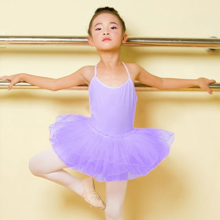 Girls Ballet Dress Tutu Leotard Dance Gymnastics Strap Clothes Outfits