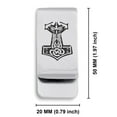 thumbnail image 2 of Stainless Steel Viking Mjolnir (Thor’s Hammer) Classic Slim Money Clip Credit Card Holder, 2 of 2