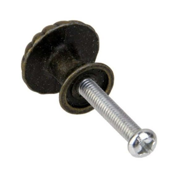 KALLORY 10Pcs Mini Round Zinc Alloy Vintage Cabinet Drawer Pull Handle Knob 1.8in