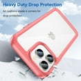 thumbnail image 6 of Case for iPhone 14 Pro Max Case Slim Dropproof [Defend from Drop/Scratch/Slip/Fingerprint] Clear Acrylic Hard Back Soft TPU Bumper Hybrid Phone Cover for iPhone 14 Pro Max-Red, 6 of 16