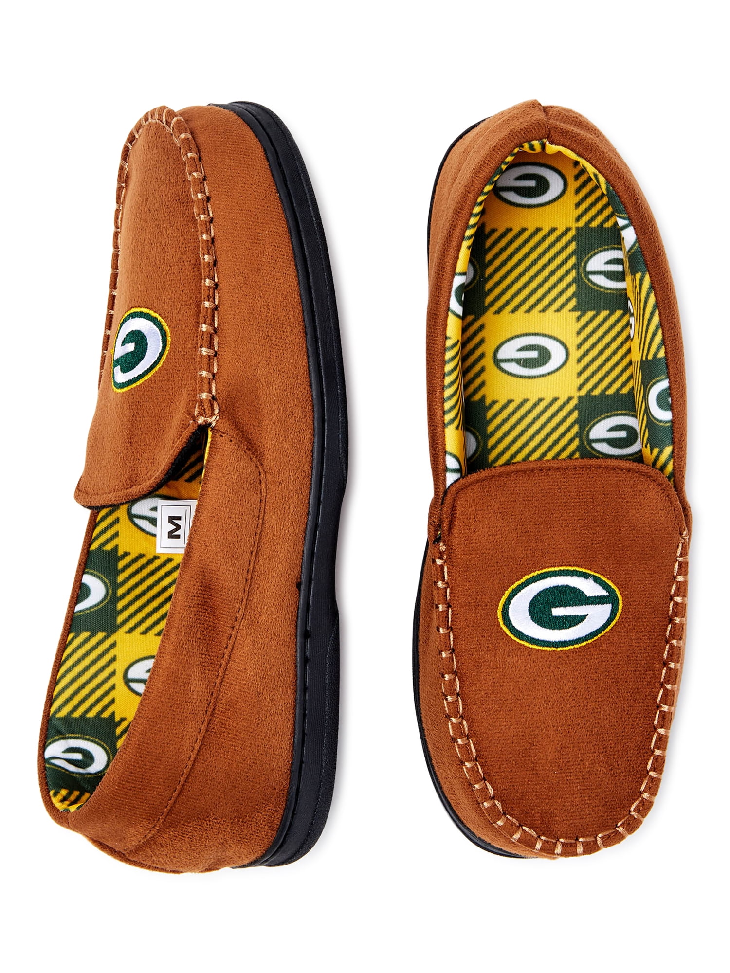 Forever Collectibles NFL NEW Green Bay Packers Mens Moccasins Slippers