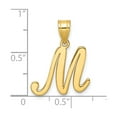 thumbnail image 4 of 14k Yellow Gold Cursive Letter M Pendant for Women, Polished Script Initial Charm, Elegant Monogram Necklace Jewelry, 4 of 6