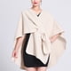 thumbnail image 5 of Capa de lana de color liso para mujer, chaqueta, bufanda, 5 of 5