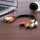 thumbnail image 3 of Negro 25 cm 3RCA macho Jack a 6RCA hembra enchufe Audio Video AV Cable adaptador Ndcxsfigh  Para estrenar, 3 of 3
