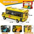 thumbnail image 3 of City School Bus Building Kit with Yellow Bus and Bus Station, Creative Building Blocks Toy Birthday Gifts for Kids Boys Girls Aged 6-12 (488 Pieces), 3 of 7
