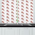 thumbnail image 1 of Cardinal Kitchen Curtains, Flying Feathered Animal Nature Forest Fauna Repeated Pattern of Art, Two Panels Drapes with Rod Pocket Room Decor, 55" X 45", White Salmon Pale Rust, by Ambesonne, 1 of 1