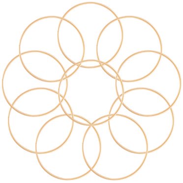 MOVTOTOP 10pcs Dream Catcher Metal Hoops Macrame Rings DIY Crafts Floral Wreath Metal Hoops Handicraft Rings