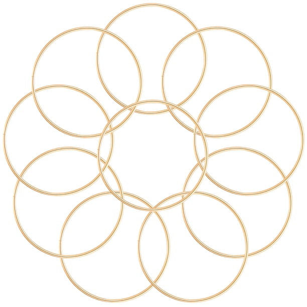 10 aros de metal para atrapasueños, anillos de macramé, manualidades, coronas florales, aros de metal, anillos artesanales