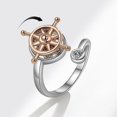thumbnail image 3 of Anillo, personalidad para hombres y mujeres, moderno, timón giratorio de doble capa, anillo giratorio, para mujeres, 3 of 5
