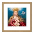 thumbnail image 1 of Baldung Virgin Queen Suckling Christ Painting 8X8 Inch Square Wooden Framed Wall Art Print Picture with Mount, 1 of 4