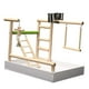 thumbnail image 2 of Columpio colgante Zulema percha de madera Juguetes Bird Play Stand Ejercicio gimnasio 37x27x30cm puesto de juego de pájaros, 2 of 3