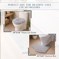 thumbnail image 2 of Home Weavers Essence Microfiber 2-Piece Bath Rug Set, 18" x 18", 20" x 20", Gray, 2 of 4