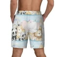thumbnail image 4 of Daiia Cute Animals Mens Swim Trunks Swim Shorts Quick Dry Swim Shorts with Mesh Lining Pockets-Medium, 4 of 9