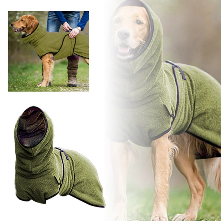 Pet Dog Clothes Velvet Thick Warm Clothing Spring and Winter Cute Pet  Clothes Pet Dog Thick Warm Clothing,Green,L - Walmart.com
