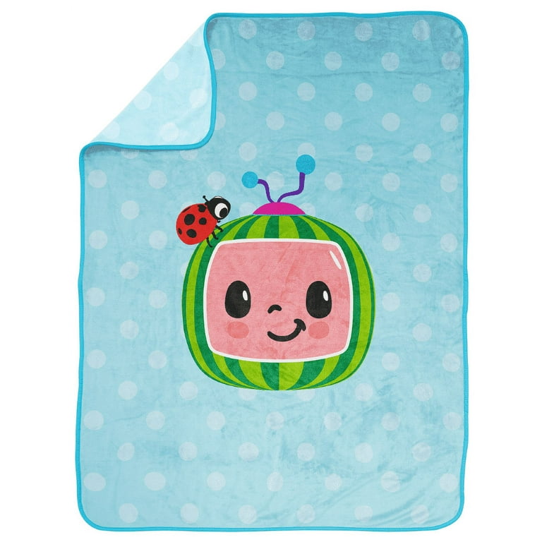 Cocomelon Animals Kids Throw 46 x 60 Microfiber Blue Moonbug
