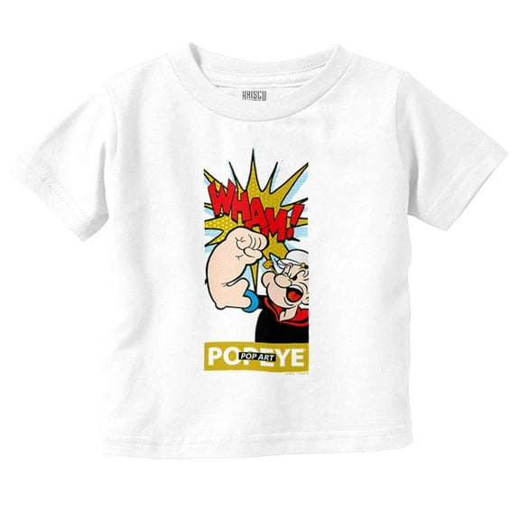 Popeye Comic Book Punch Wham Cartoon Toddler Boy Girl T Shirt Infant Toddler Brisco Brands 6M