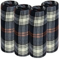 thumbnail image 3 of 24 Pack of Bulk Wholesale 60”L x 50”W Plaid Color Fleece Throw Blankets for Fall, Winter, Spring, Summer, Men, Women, Children, Homeless, Charity Donation Drives in Black Plaid, 3 of 7