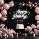 thumbnail image 3 of Letrero de neón de feliz cumpleaños para decoración de pared, señal LED de feliz cumpleaños, luz de neón regulable alimentada por USB, para telón de fondo, decoración de fiesta de cumpleaños, color, 3 of 4