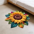 thumbnail image 4 of ERK 1Pcs 3D Floral Area Rug Non Slip Floor Mat For Living Room And Entryway, 4 of 5