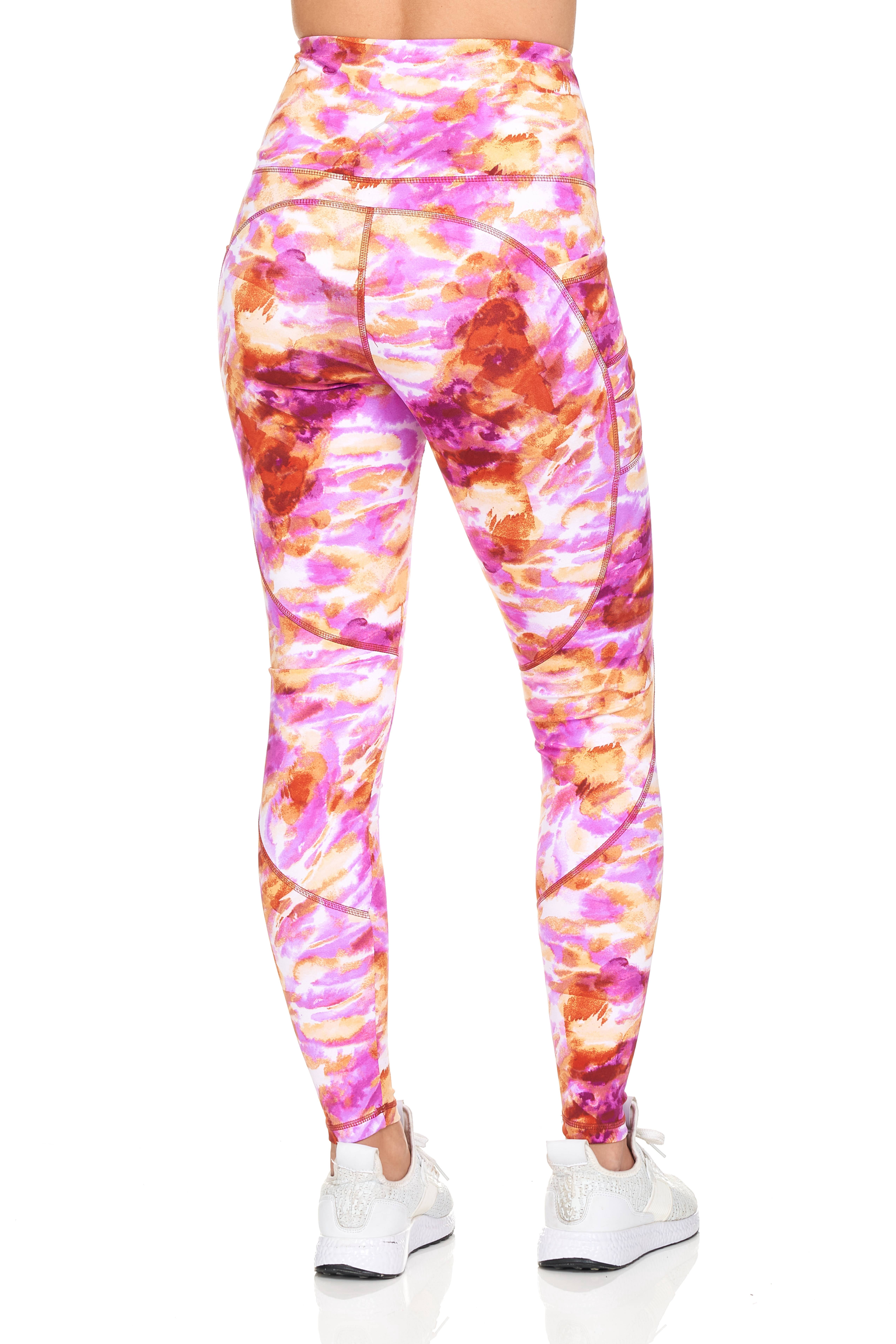 Women's Wavy Sky Full Length Legging With Double Pocket
