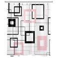 thumbnail image 2 of HVEST Abstract Black and White Shower Curtain Decor,Modern Pink Geometric Pattern Minimalist Shower Curtains for Bathroom 60X72 inch Polyester Fabric Bathroom Decoration Bath Curtains with 10 Hooks, 2 of 7
