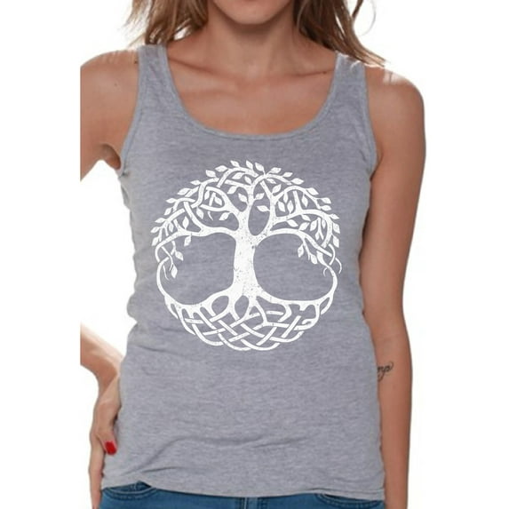 Awkward Styles Tree of Life Tank Top for Women Christian Clothes for Ladies Religious Womens T-Shirt Christian Gifts God Tank Top Tree Clothing Jesus T Shirt for Her Tree of Life Ladies Shirt