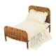 thumbnail image 5 of Cama de ratán para casa de muñecas, muebles para casa de muñecas 1/6, juguete de simulación decorativo para marrón oscuro C, 5 of 9