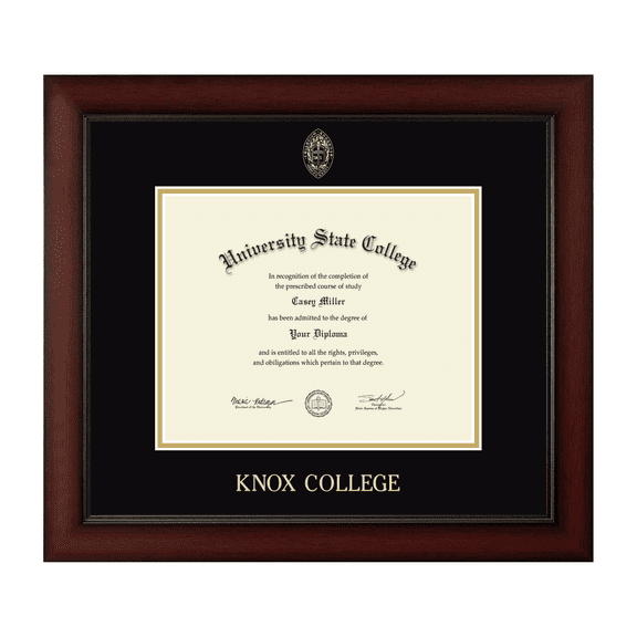 Framerly - Knox Diploma Frame with Black and Gold Mat