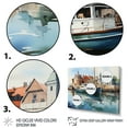 thumbnail image 3 of Designart "Reflections X Port Harbor painting" Nautical & Beach Floater Framed Wall Art Print, 3 of 7