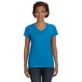 thumbnail image 2 of LAT Fine Jersey V-Neck Longer Length T-Shirt (3507) Cobalt, M, 2 of 2