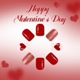 thumbnail image 2 of Valentine's Fake Nail for Women Girls,Red Heart Glitter Press on Nails,Reusable Winter Xmas Daily Wear False Nails,French Short Square Glossy Acrylic Glue on Nails for Holiday Engagement 24pcs, 2 of 6