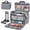 Gray with Rolling, variant on LAVFOX Portable Sewing Machine Carrying Case with Shoulder Strap, Grey
