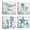 -, variant on Ocean Wall Art Bathroom Rustic Decor Beach Coastal Canvas Paintings Farmhouse Navy Blue Pictures Seahorse Starfish Nautical Artwork Set of 4 Marine Life Theme Bedroom ons 12x12 inch