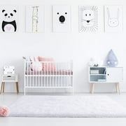 Junovo Super Soft Fluffy Area Rugs Modern Shag Rug for Bedroom Living Room,Cute Carpets for Kids Nursery Girls Home Dorm,5x8,White
