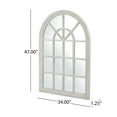 thumbnail image 7 of Noble House Shmuel Traditional Arched Windowpane Mirror, White Wash, 7 of 7