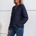 thumbnail image 5 of Women's Sweatshirts Plus Size Solid Long Sleeve Pullover Round Neck Casual Fashion Top, 5 of 7