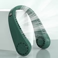 thumbnail image 1 of Abanico De Cuello Pequeño Ventilador de cuello colgante de silicona 1200mAh Ventiladores de cuello sin aspas para acampar (verde) Wdftyju Libre de BPA, 1 of 3