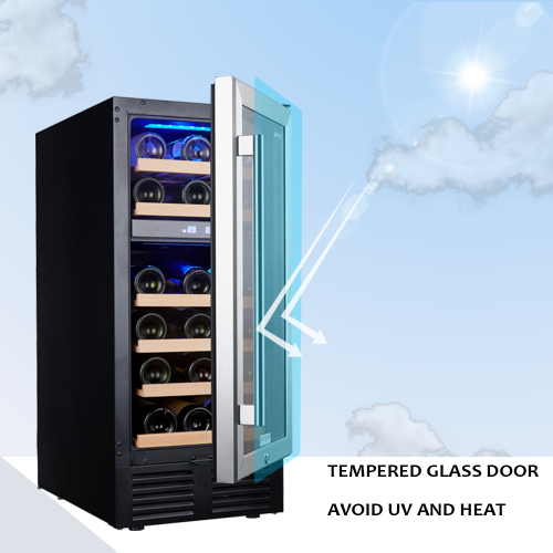 Dsseng 15 Dual Zone Inch Wine Cooler Refrigerators 28 Bottle Fast