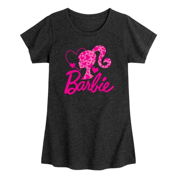 Barbie - Logo Hearts - Toddler Girls Fitted Short Sleeve T-Shirt