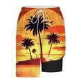 thumbnail image 6 of Mceream Mens Swim Trunks with Compression Liner 2 in 1 Board Shorts with Pockets Drawsting Funny Quick Dry Beachwear Sports Running Swim Board Hawaiian Shorts Mesh Lining Multicolor XXL, 6 of 7