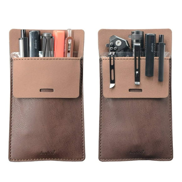 Diodrio Protector De Bolsillo Estuche De Cuero Para Bolígrafos Organizador Para Camisas Batas De Laboratorio Capacidad Para 5 Bolígrafos Diseñado Para Mantener Los Bolígrafos En El Interior Cuando Se