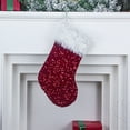 thumbnail image 2 of WLOELOEW Red Christmas Stockings For Christmas Tree Decor Fireplace Hanging Stocking Ornament Non-Woven Material 17.3X10.2 Inches Polyester Fabric Candy Gift Bag Christmas Stockings Red, 2 of 6