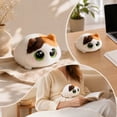 thumbnail image 5 of Cute Round Cat Plush Toy Soft Fluffy Kitten Stuffed Animal with Big Eyes for Stress Relief and gifts, 5 of 7