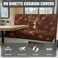thumbnail image 4 of FOR U DESIGNS Deer Maple Leaf Print 2 Pcs RV Dinette Cushion Covers Elastic Camper Cushion Slipcover Non-Slip RV Couch Cover Furniture Protector for RV Camper Car Bench, 4 of 7