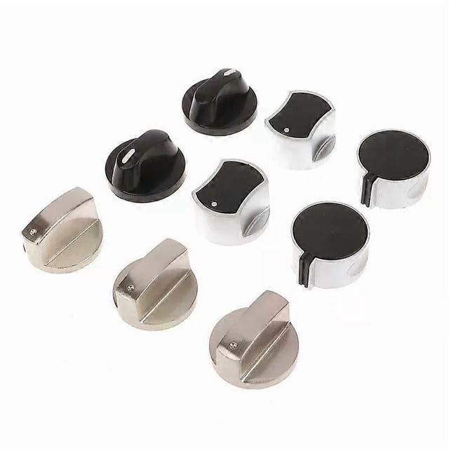 2PCS 6/8MM Gas Cooker Accessories Assembly Button Universal Silver Gas Stove Knobs Cooker Oven Control Switch